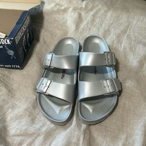 Silver Birkenstocks